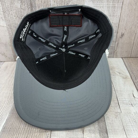 Titleist Tour Rope Pro V1 Men's Flat Bill Hat Snapback Adjustable One Size Gray - Picture 6 of 9
